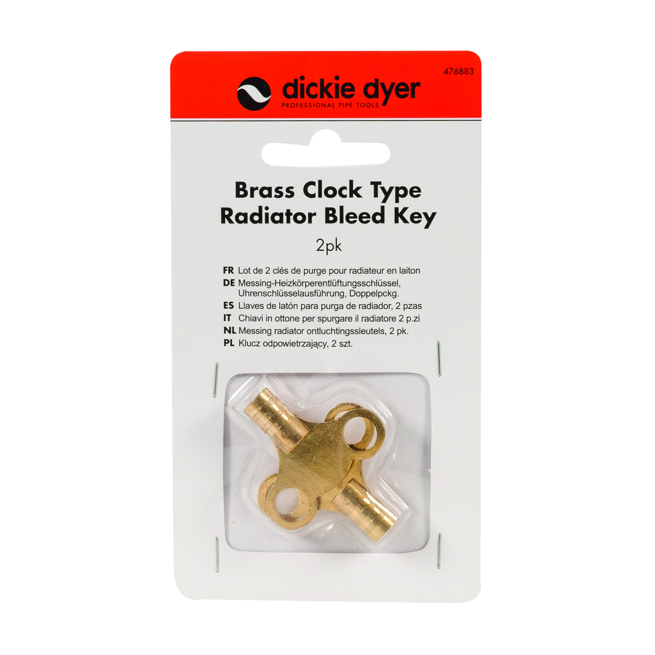 Toolstream Ltd Dickie Dyer Brass ClockType Radiator Bleed Keys