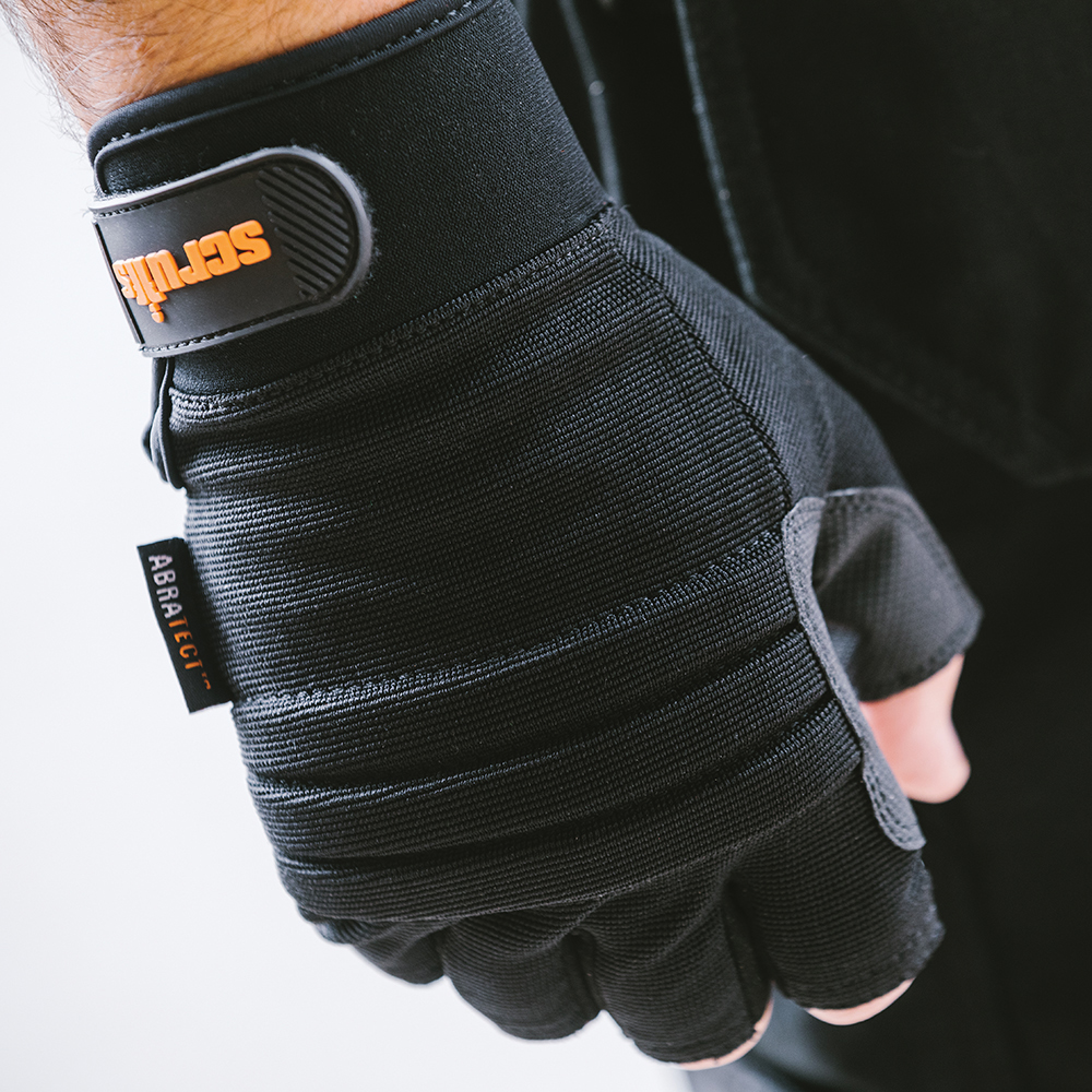 Toolstream Ltd | Scruffs Trade Fingerless Gloves Black