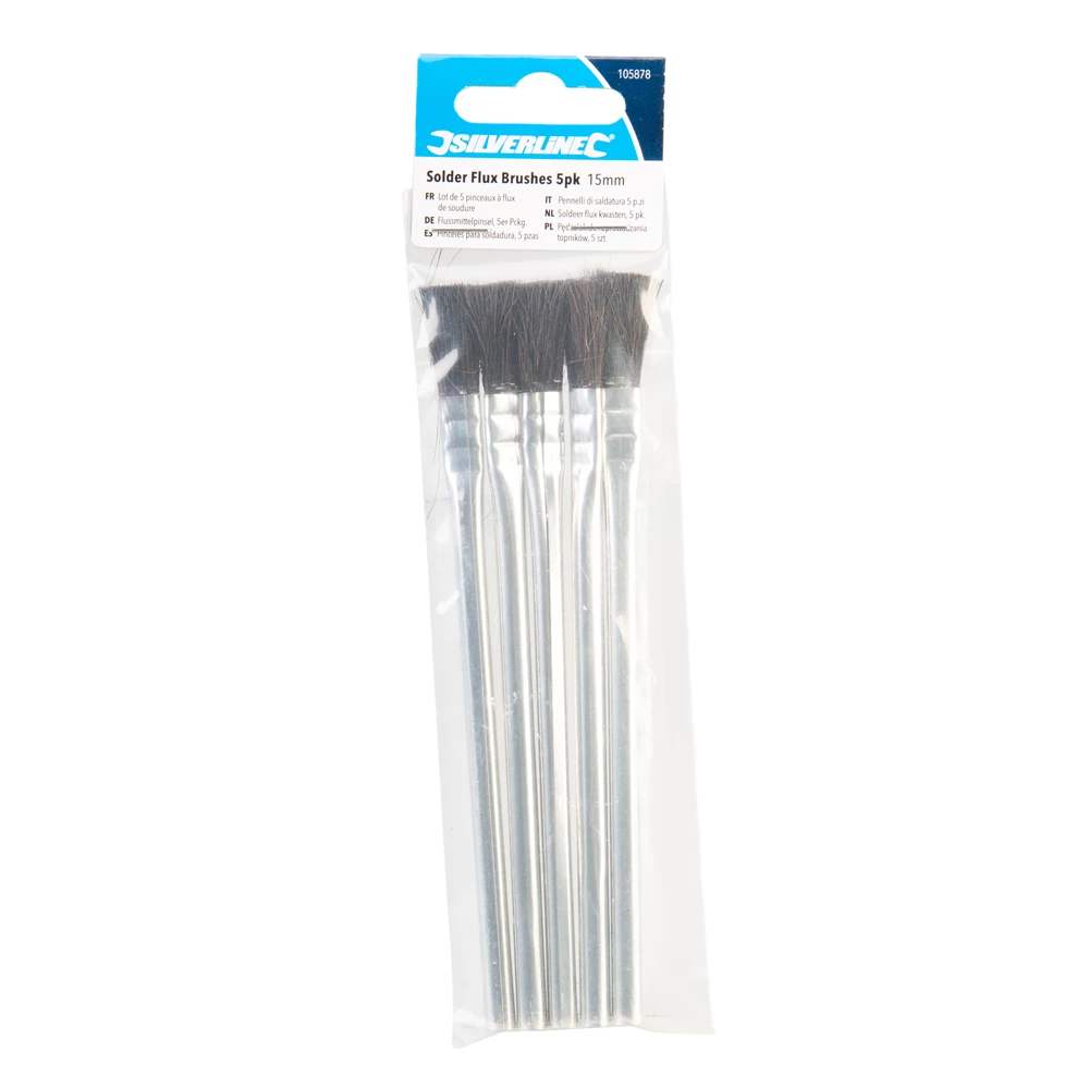 Toolstream Ltd Silverline Solder Flux Brushes 5pk