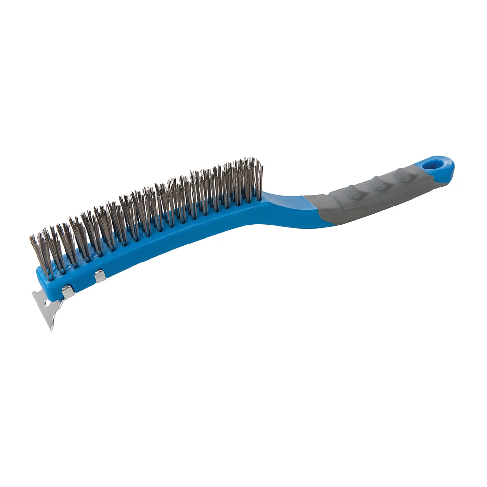 Toolstream Ltd Silverline Stainless Steel Wire Brush with Scraper