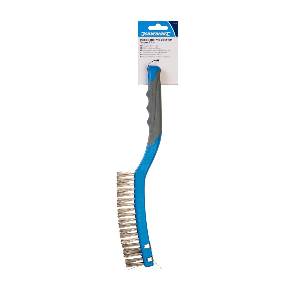 Toolstream Ltd Silverline Stainless Steel Wire Brush with Scraper