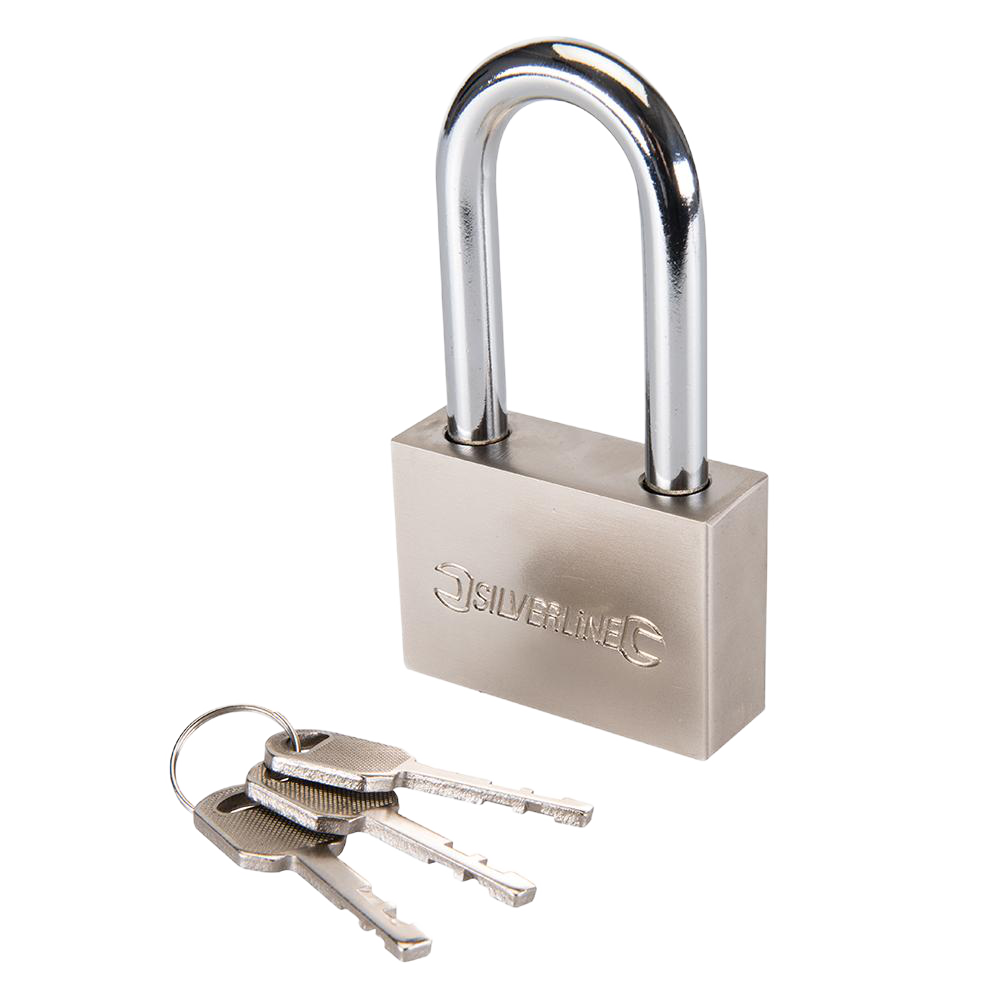 Toolstream Ltd Silverline Steel Padlock Long Shackle