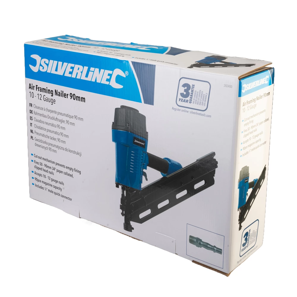Toolstream Ltd Silverline Air Framing Nailer 90mm
