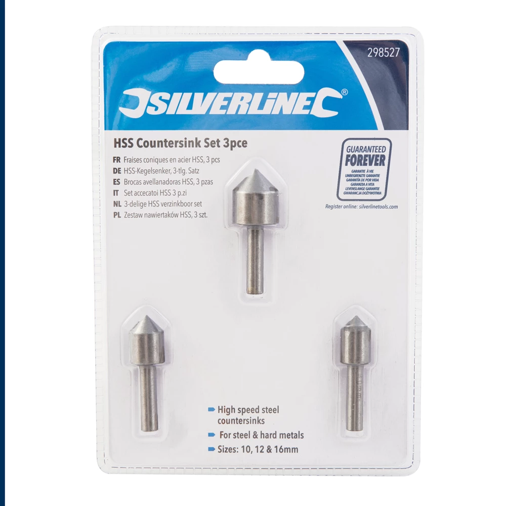 Toolstream Ltd Silverline HSS Countersink Set 3pce