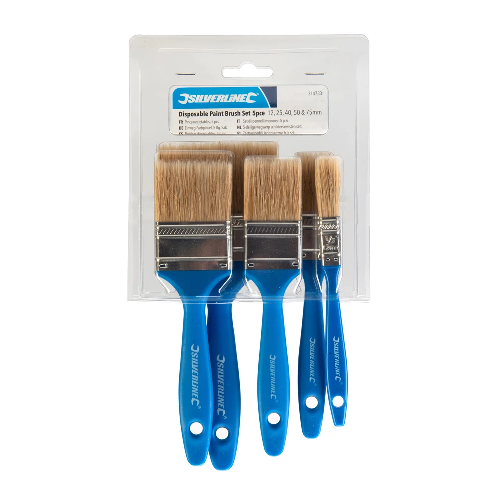Toolstream Ltd Silverline Disposable Paint Brush Set 5pce