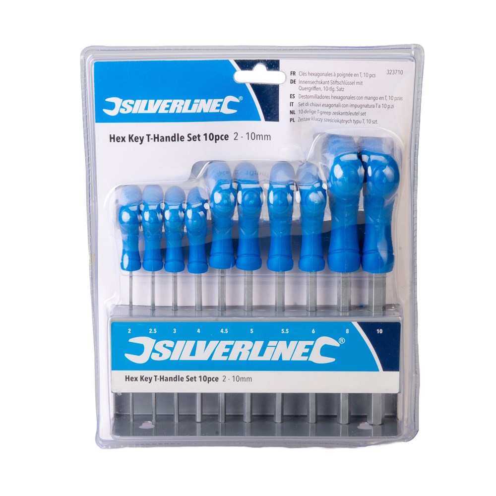 Toolstream Ltd Silverline Hex Key THandle Set 10pce