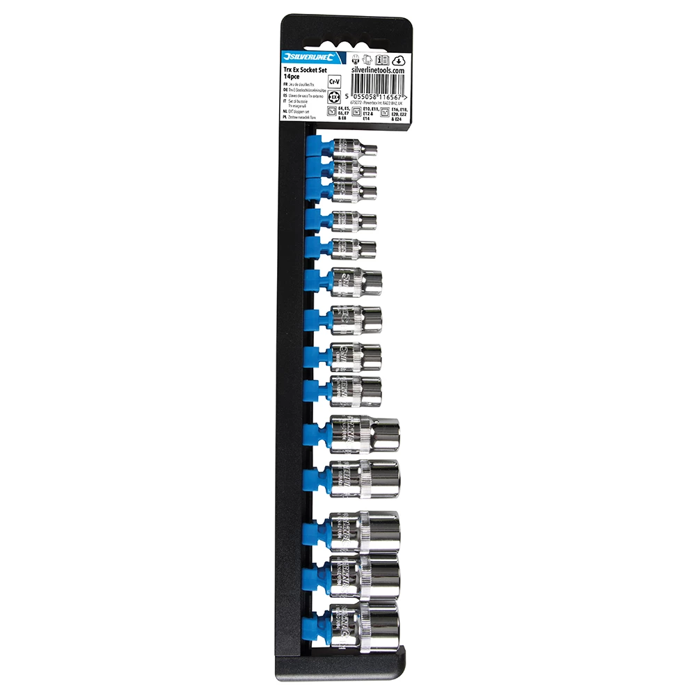 Toolstream Ltd Silverline E4E24 Socket Extension Set 14pce