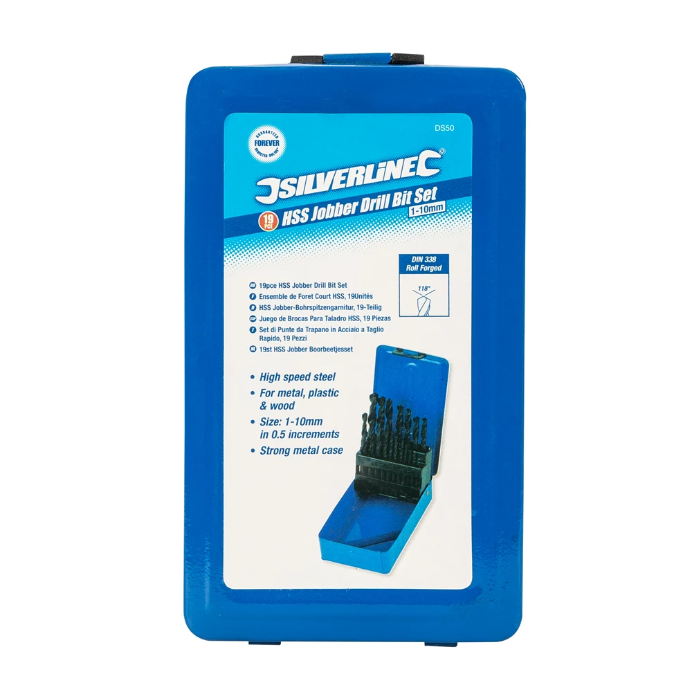 Toolstream Ltd Silverline HSSR Jobber Drill Bit Set 19pce